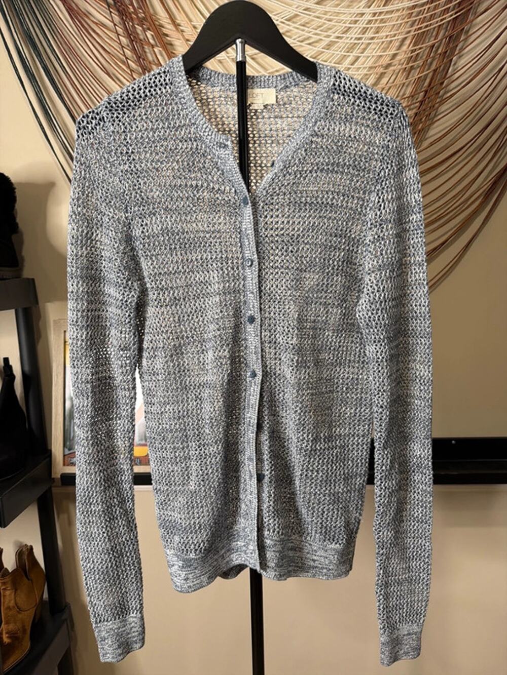 Left gray and silver sweater S EUC 2428